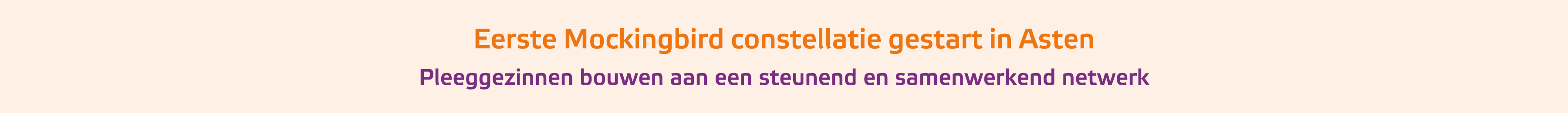 Eerste Mockingbird constellatie gestart in Asten Pleeggezinnen bouwen aan een steunend en samenwerkend netwerk